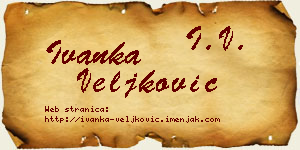 Ivanka Veljković vizit kartica